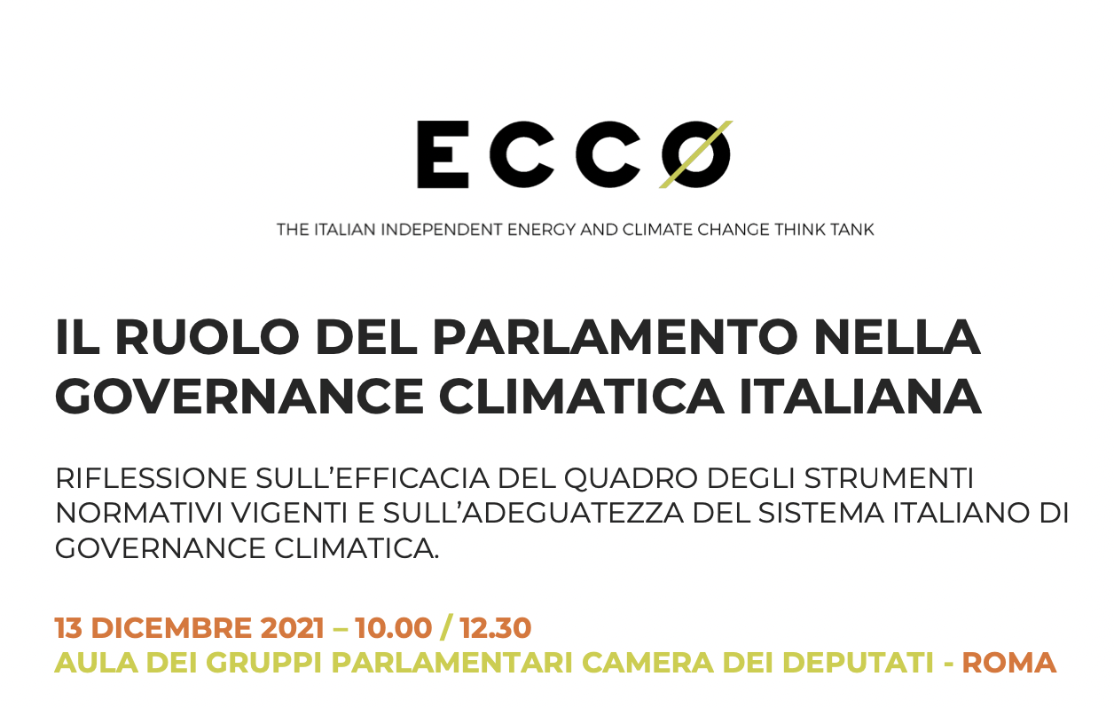 Il ruolo del Parlamento nella governance climatica italiana